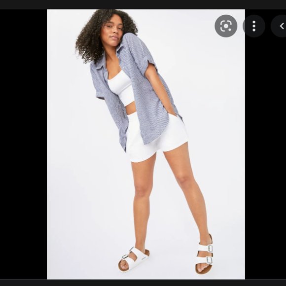 Aritzia Wilfred Free Boyfriend Shortsleeve Button-Up - Picture 2 of 5